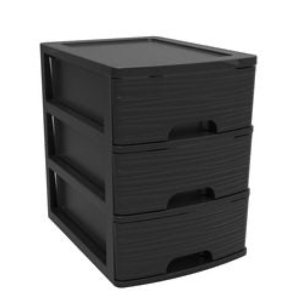 Modulschrank mit 3 Schubladen A4 STYLE stone BLACK - EAN: 3086960254667 - Home>Möbel>Regale und Bücherregale>Bücherregale und Stehregale