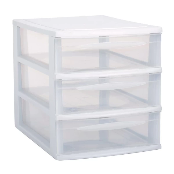 Тесен бял модулен шкаф А3 с 4 чекмеджета - EAN: 3086960244606 - Начало> Мебели> Рафтове и библиотеки> Библиотеки и стоящи рафтове