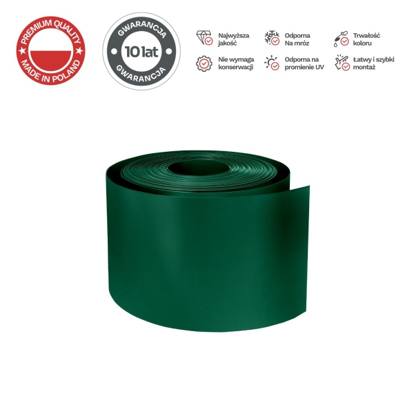 Žogu lente ROLL 26mb BASIC 19cm PROTECTO GREEN - EAN: 5908297572468 - Dārzs>Žogi>Žoga lentes