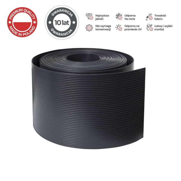 Fencing tape ROLL 26mb CLASSIC 19cm PROTECTO GRAPHITE - EAN: 5908297536125 - Garden>Fences>Fence tapes
