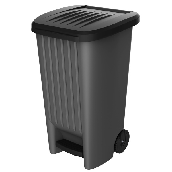 Pedāļa tvertne 100L melna - EAN: Jā - Sākums>Sadzīves preces>Atkritumu uzglabāšana>Atkritumu tvertnes