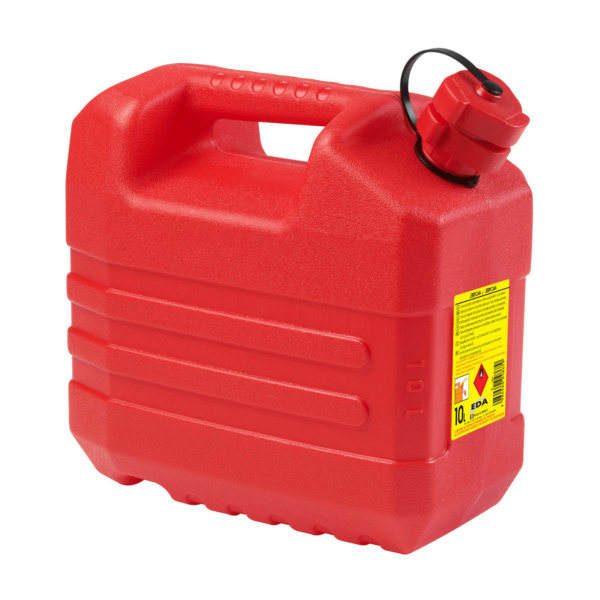ถังน้ำมันเชื้อเพลิงขนาด 10 ลิตรพร้อมกรวยแบบยืดหดได้ สีแดง - EAN: 3086960048679 - ยานยนต์>ถังบรรจุ